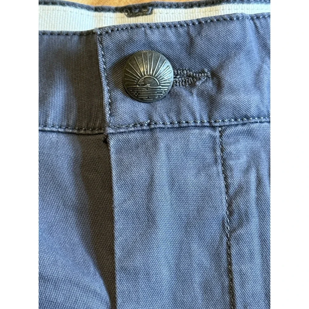 Faherty All Day Shorts Mens 36 Blue Gray Recycled Polyester Stretch 7 Inseam